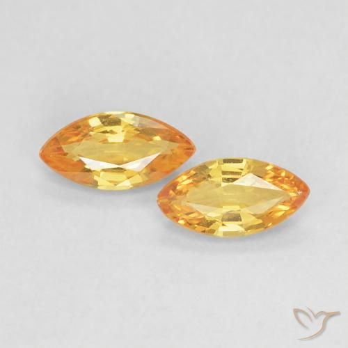 0.36ctw Natural Laranja escuro-dourado Safira, Marquesa, VVS