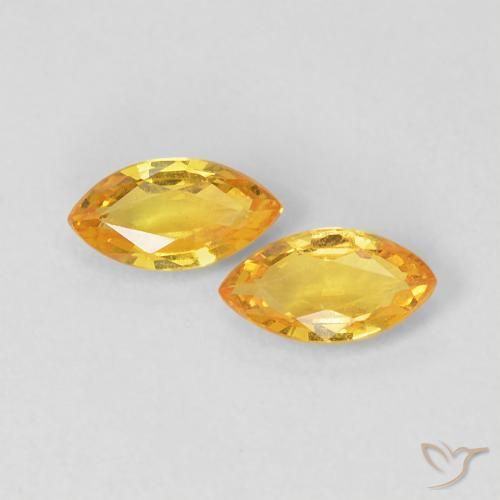 0.38ctw Natural Dourado Safira, Marquesa, VVS