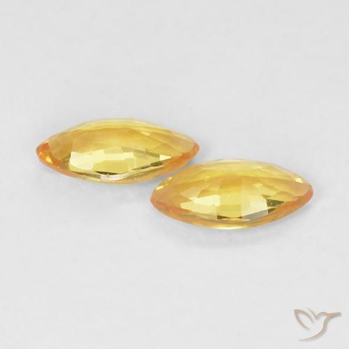 Pedras preciosas de Safira Dourado médio natural de 0.35 ct, Marquesa, VVS