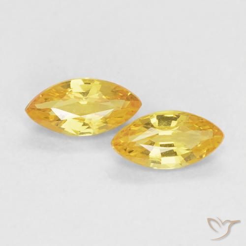 0.40ctw Natural Dourado Safira, Marquesa, VVS