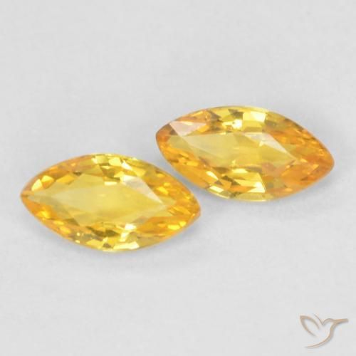 Pedras preciosas de Safira ouro brilhante natural de 0.34 ct, Marquesa, VS