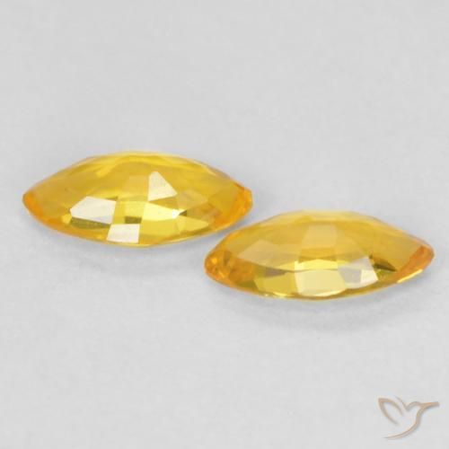 Pedras preciosas de Safira ouro brilhante natural de 0.34 ct, Marquesa, VS
