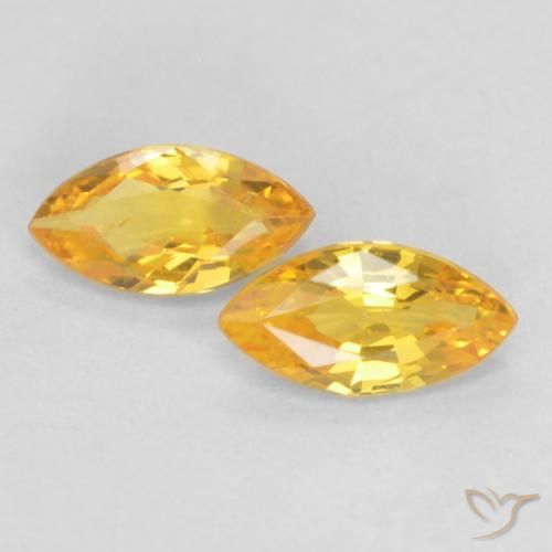 0.38ctw Natural ouro brilhante Safira, Marquesa, VS, Photo A