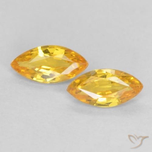 0.33ctw Natural ouro médio Safira, Marquesa, VS