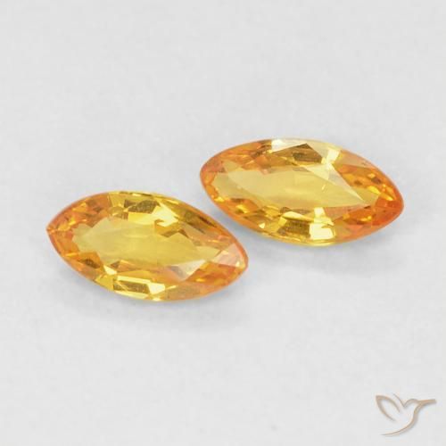 0.34ctw Natural Laranja Médio Safira, Marquesa, VVS