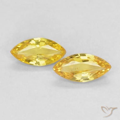 0.31ctw Natural Amarelo Toscana Safira, Marquesa, VVS-VS
