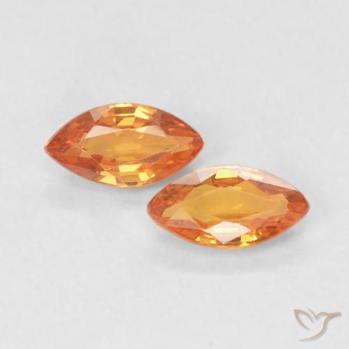 0.36ctw Natural laranja avermelhado Safira, Marquesa, VVS