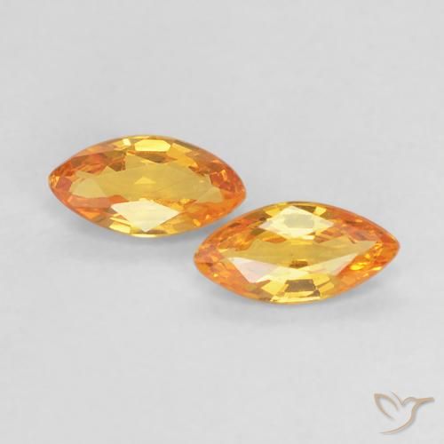 0.36ctw Natural damasco laranja Safira, Marquesa, VVS-VS