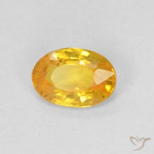 Safira Dourado-Laranja Natural 0.53ct, oval, VS