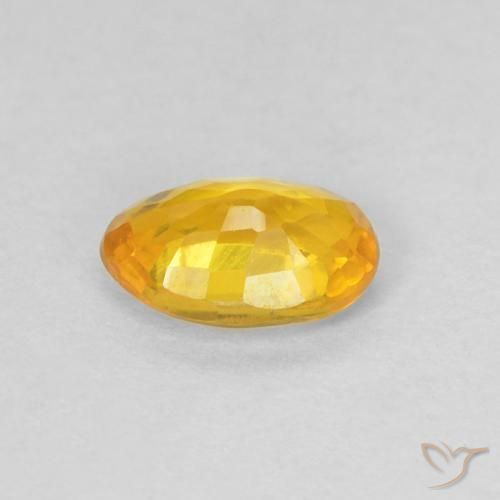 Safira Dourado-Laranja Natural 0.53ct, oval, VS