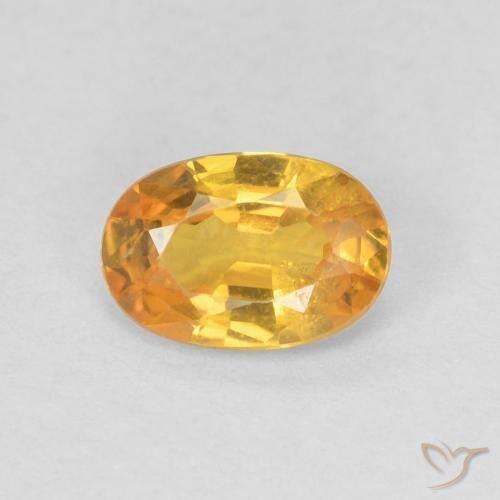 0.56ct Natural Dourado-Laranja Safira, oval, VS