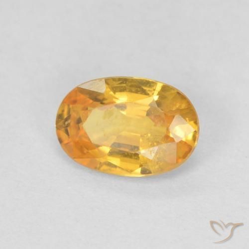 Safira Dourado-Laranja Natural 0.56ct, oval, VS