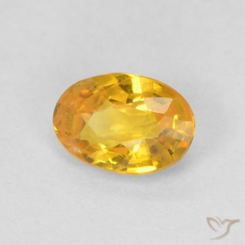 Safira Laranja Médio Natural 0.61ct, oval, VS