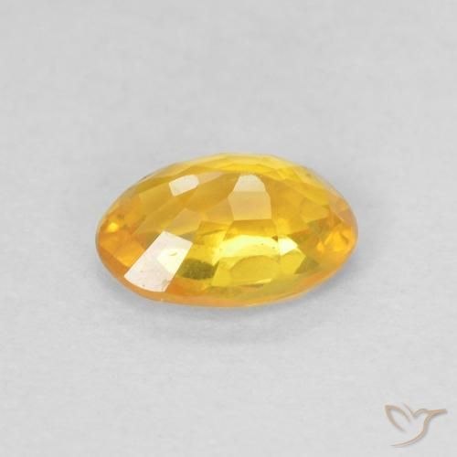 Safira Laranja Médio Natural 0.61ct, oval, VS
