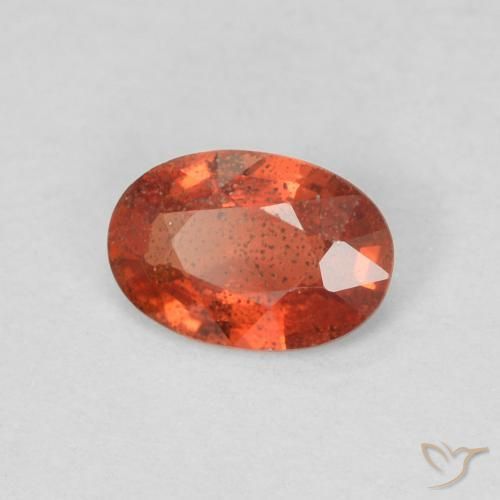 Safira vermelho intenso Natural 0.46ct, oval, VS