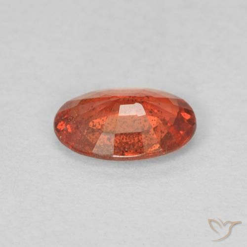 Safira vermelho intenso Natural 0.46ct, oval, VS