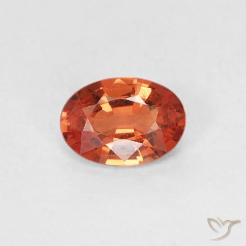 0.48ct Natural Laranja Médio Safira, oval, VVS-VS