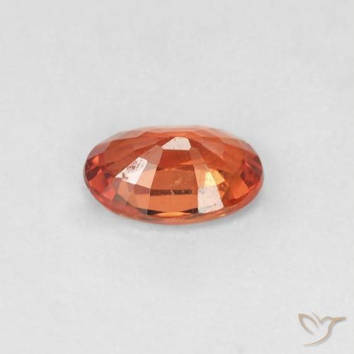 Safira Laranja Médio Natural 0.48ct, oval, VVS-VS