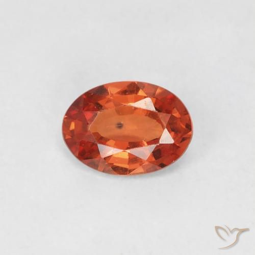 0.47ct Natural Laranja Médio Safira, oval, VVS-VS