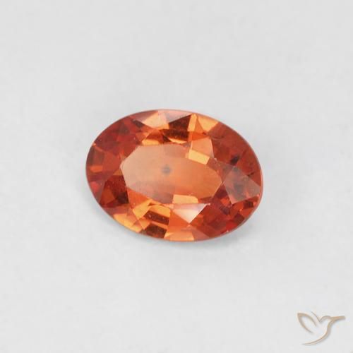 Safira Laranja Médio Natural 0.47ct, oval, VVS-VS