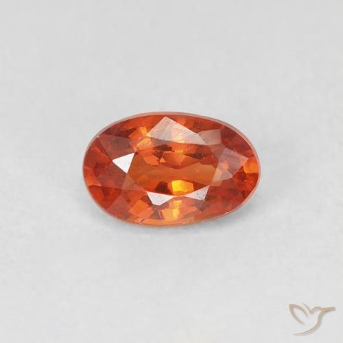 0.55ct Natural âmbar laranja Safira, oval, VVS-VS
