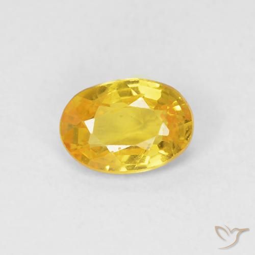 0.57ct Natural Dourado-Laranja Safira, oval, VVS-VS