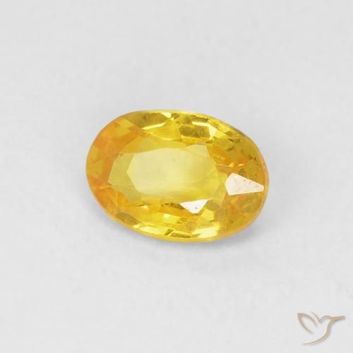 Safira Dourado-Laranja Natural 0.57ct, oval, VVS-VS