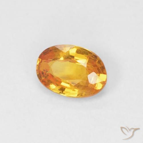 Safira Laranja-Ouro Natural 0.49ct, oval, VVS-VS