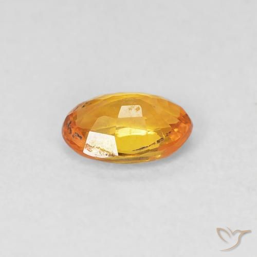 Safira Laranja-Ouro Natural 0.49ct, oval, VVS-VS