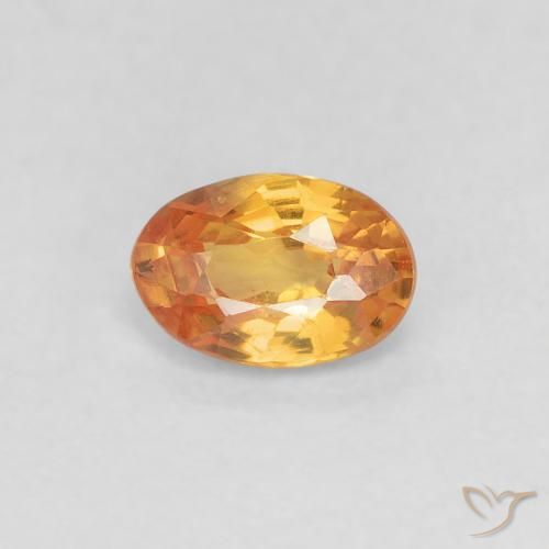 0.55ct Natural Laranja Intenso Safira, oval, VVS-VS