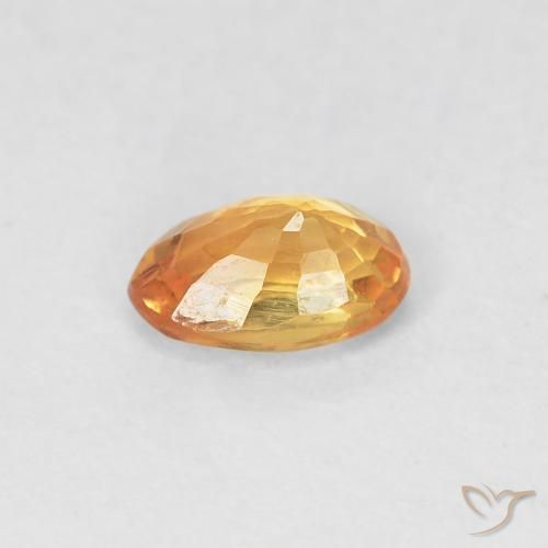 Safira Laranja Intenso Natural 0.55ct, oval, VVS-VS