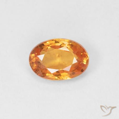 0.53ct Natural Laranja Médio Safira, oval, VVS-VS