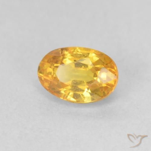 0.73ct Natural ouro brilhante Safira, oval, VVS-VS