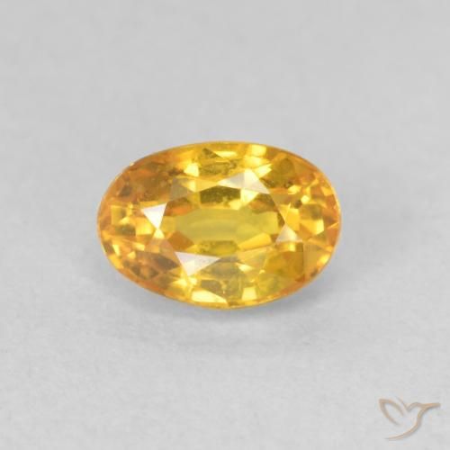 Safira ouro brilhante Natural 0.73ct, oval, VVS-VS