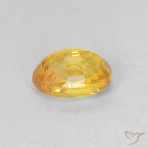 Safira ouro brilhante Natural 0.73ct, oval, VVS-VS