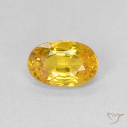 0.62ct Natural Dourado-Laranja Safira, oval, VVS