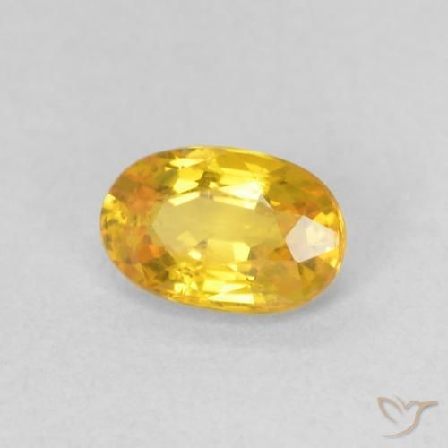 Safira Dourado-Laranja Natural 0.62ct, oval, VVS