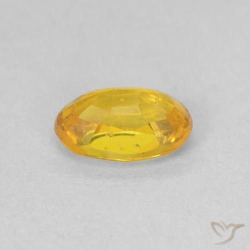 Safira Dourado-Laranja Natural 0.62ct, oval, VVS