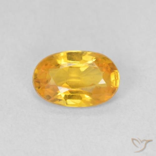 0.56ct Natural Dourado médio Safira, oval, VVS