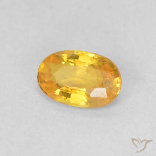Safira Dourado médio Natural 0.56ct, oval, VVS