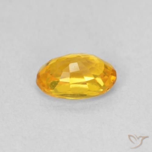 Safira Dourado médio Natural 0.58ct, oval, VVS
