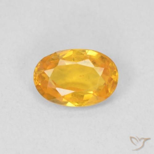 0.56ct Natural Laranja Médio Safira, oval, VVS-VS