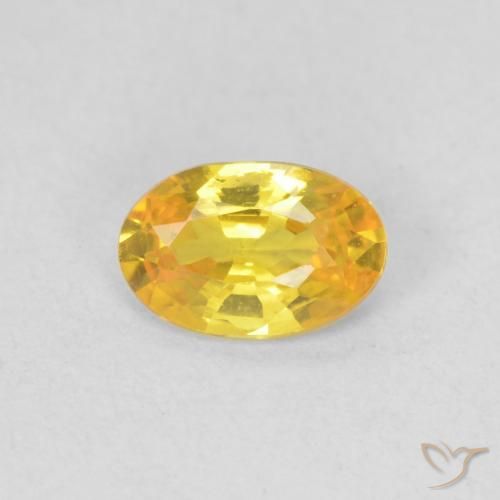 0.47ct Natural Dourado-Laranja Safira, oval, VVS-VS