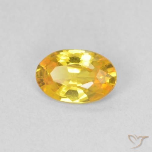 Safira Dourado-Laranja Natural 0.47ct, oval, VVS-VS