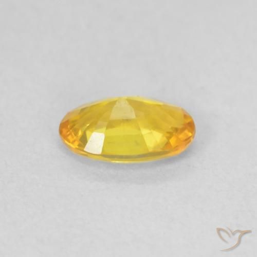 Safira Dourado-Laranja Natural 0.47ct, oval, VVS-VS
