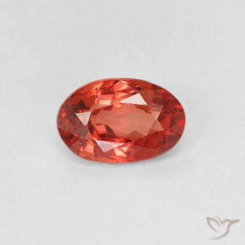 0.56ct Natural vermelho médio Safira, oval, VVS-VS
