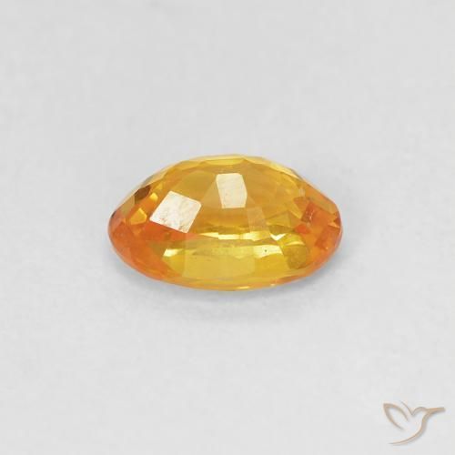Safira Laranja-Ouro Natural 0.59ct, oval, VVS-VS