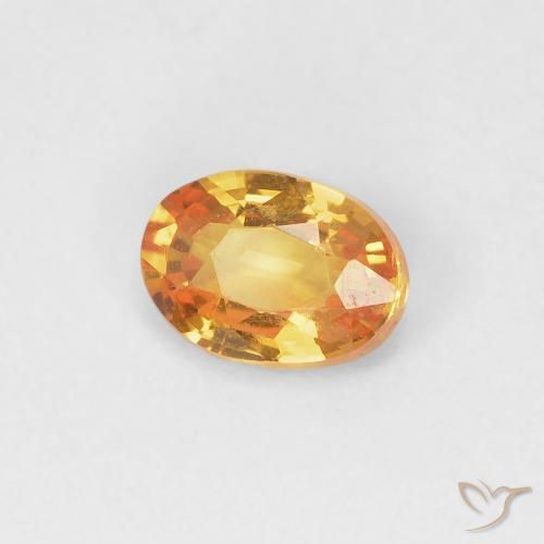 Safira Laranja-Ouro Natural 0.55ct, oval, VVS-VS
