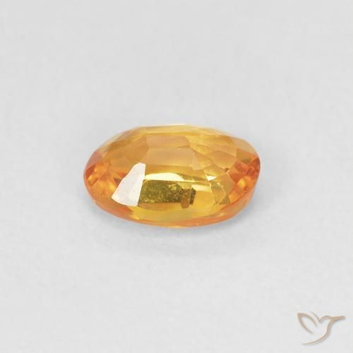 Safira Laranja-Ouro Natural 0.55ct, oval, VVS-VS