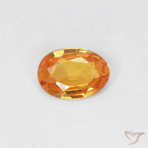 0.34ct Natural damasco laranja Safira, oval, VVS-VS